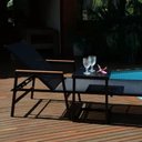 Ver imagem 2 de Espreguiçadeira Diamante Alumínio Sling Hotel Piscina Jardim