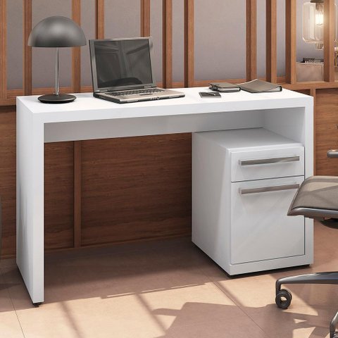 Mesa Escritório Escrivaninha 1,20 Kappesberg S970 Cor Branca