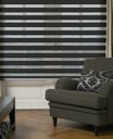 Ver imagem 3 de Persiana Rolo Duplo Bandô Sunny Preto 160 (L) x 160 (A) Cortina Zebra Double Vision 1,60 X 1,60