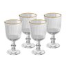 Kit 4 Taças Vidro para Licor C/fio Ouro Lines 75ml - Wolff - 1
