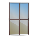 Ver imagem 1 de Porta Correr 2F.Móv.210 x 150 Elite c/Fechadura Tetra V.Reflex Mix Corten Brimak