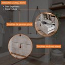 Ver imagem 2 de Gabinete para Banheiro 80cm 100% Mdf 1 Gaveta 1 Porta Basculante Milano Mgm Móveis Cimento/freijo