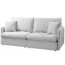 Ver imagem 2 de Sofá 3 Lugares Retrátil Reclinável para Sala de Estar 174cm Aden K01 Bouclê Soft Bege - Lyam Decor