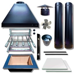 Kit Churrasqueira Gourmet Grill Flutuante Inox Espetos 2 Tubos - 1