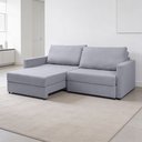 Ver imagem 1 de Sofá 3 Lugares Retrátil Reclinável com Baú 200cm Maiorca K01 Linho Cinza - Lyam Decor