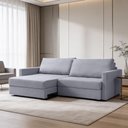 Ver imagem 3 de Sofá 3 Lugares Retrátil Reclinável com Baú 200cm Maiorca K01 Linho Cinza - Lyam Decor