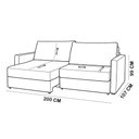 Ver imagem 5 de Sofá 3 Lugares Retrátil Reclinável com Baú 200cm Maiorca K01 Linho Cinza - Lyam Decor