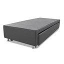 Ver imagem 2 de Cama Box Bicama Auxiliar Solteiro Sintético Espuma 8cm 88x188x40 Cinza