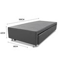 Ver imagem 3 de Cama Box Bicama Auxiliar Solteiro Sintético Espuma 8cm 88x188x40 Cinza