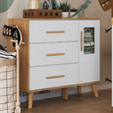 Ver imagem 2 de Cômoda Infantil Peroba Sky 1 Porta Janela Branco com Amêndoa