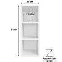 Ver imagem 4 de Adega Garrafeiro com 3 Nichos 20 Cm Nara Branco