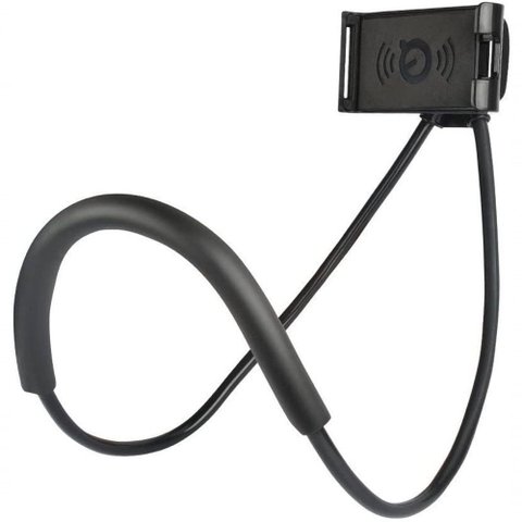 Suporte Celular Articulado de Pescoco Selfie Cama Mesa Sofa Preto Pescoço Preto