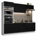 Ver imagem 3 de Armário de Cozinha Completa 270cm Branco/Preto Agata Madesa 01