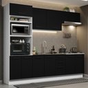 Ver imagem 1 de Armário de Cozinha Completa 270cm Branco/Preto Agata Madesa 01