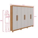 Ver imagem 3 de Guarda Roupa Casal 6 Portas Easy Slim C/pes