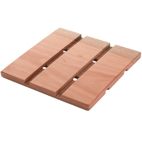 Descanso de Panelas de Madeira Quadrado 17cm Mesa Domama