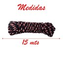 Ver imagem 2 de Kit 2 Cordas para Varal Preto Reforçada em Poliéster 15 Metros