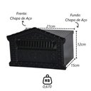 Ver imagem 2 de Caixa de Correio Cartas Tijolinho Preta Embutir 15x21x12cm