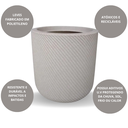 Ver imagem 4 de Kit 2 Suportes para vasos em madeira 40 e 55cm com Vasos de Plantas em polietileno de 29 cm