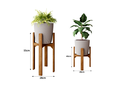 Ver imagem 6 de Kit 2 Suportes para vasos em madeira 40 e 55cm com Vasos de Plantas em polietileno de 29 cm
