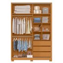 Ver imagem 6 de Guarda Roupa Solteiro 160cm Rizatto Flex A02 Off/cinamomo - Mpozenato