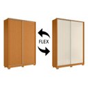 Ver imagem 5 de Guarda Roupa Solteiro 160cm Rizatto Flex A02 Off/cinamomo - Mpozenato