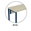 Ver mais imagens de Mesa Escritório 1340x600x750mm M1340pe40tub Castanheira Natural-azul Delrei
