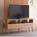 Ver imagem 1 de Rack Tela Sintetica 135cm C/ 2 Gavetas - Freijo