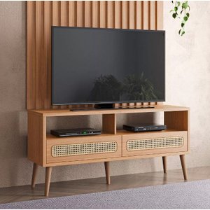 Rack Tela Sintetica 135cm C/ 2 Gavetas - Freijo