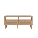 Ver imagem 2 de Rack Tela Sintetica 135cm C/ 2 Gavetas - Freijo