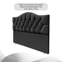 Ver imagem 4 de Cabeceira de Cama Solteiro Capitone Provençal Suede Grafite 120 Cm Altura Rbl