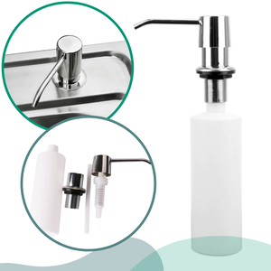 Dispenser Dosador Para Detergente Sabão Sabonete Líquido de Embutir Com Pump e Reservatorio de 350ml