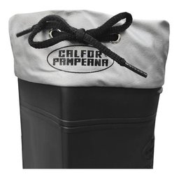 Bota Borracha Pvc Impermeável Galocha Cinza com Amarra Indus Preta com Cinza Liso 42 Br - 6