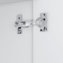 Ver imagem 6 de Armário Multiuso 2 Portas 4 Prateleiras com Pés Diamante Branco/Tx