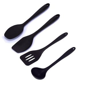 Utensílios Cozinha 4 Peças Silicone Onix Weck - Preto
