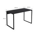 Ver imagem 2 de Mesa Escrivaninha para Estudos Notebook Estilo Industrial Fit 120 x 60 Preto