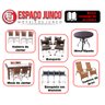 Kit Banquetas Cozinha Baixa Americana de Aço:Branco - 6