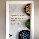 Ver imagem 3 de Adesivo Para Porta Para Nutricionista Saúde é Vida!- 73X210Cm