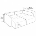 Ver imagem 5 de Sofá Cama Casal Retrátil e Reclinável 3 Lugares Bicolor Areia / Verde Musgo Uruguai 196cm