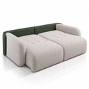 Ver imagem 3 de Sofá Cama Casal Retrátil e Reclinável 2 Lugares Bicolor Areia / Verde Musgo Uruguai 196cm