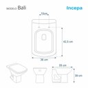 Ver imagem 5 de Assento Sanitário Poliéster para Louça Bali (incepa) Aço (reb. Oculto) Biscuit