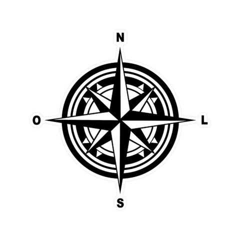 Adesivos Jeep Renegade Bússola Rosa Dos Ventos Lateral Preto