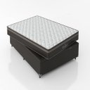 Ver imagem 6 de Cama Box Baú Viúva + Colchão Paris Molas Ensacadas Pocket - 66x128x188cm - e-Shop Casa - Jacquard