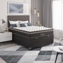 Ver imagem 7 de Cama Box Baú Viúva + Colchão Paris Molas Ensacadas Pocket - 66x128x188cm - e-Shop Casa - Jacquard