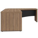 Ver imagem 5 de Mesa para Escritório em L Direito 200x180cm Atria Executiva A02 Nogal Preto - Lyam Decor