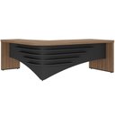 Ver imagem 1 de Mesa para Escritório em L Direito 200x180cm Atria Executiva A02 Nogal Preto - Lyam Decor