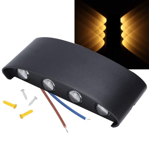 Arandela Luminaria Parede Spot 8w 8 Fachos Luz Led Iluminaçao Casa Garagem Varanda Quintal Jardim Pr
