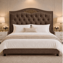 Ver imagem 1 de Cabeceira Greta 195cm Estofada Boucle p/ Cama Box Casal King Quarto