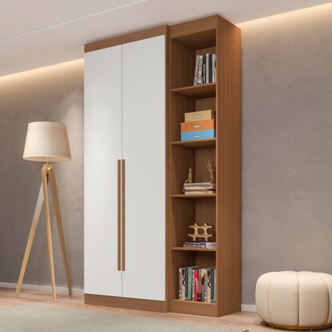 Guarda-Roupa Modulado 2 Portas 2 Gavetas 4 Prateleiras Estante Versatille Yescasa