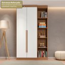 Ver imagem 7 de Guarda-Roupa Modulado 2 Portas 2 Gavetas 4 Prateleiras Estante Versatille Yescasa